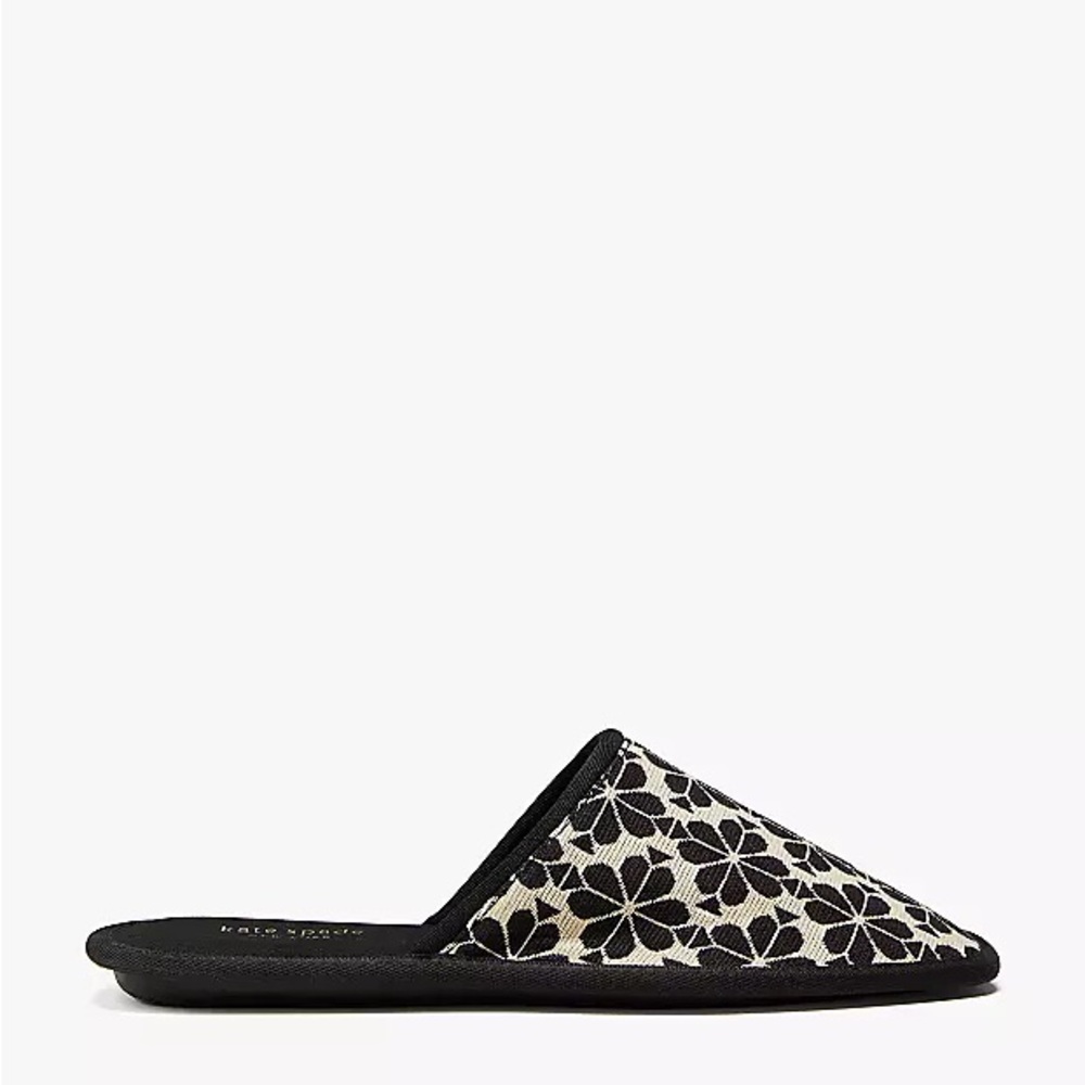 NWT Kate Spade Spade Flower Jacquard Dove Slippers - Picture 3 of 7